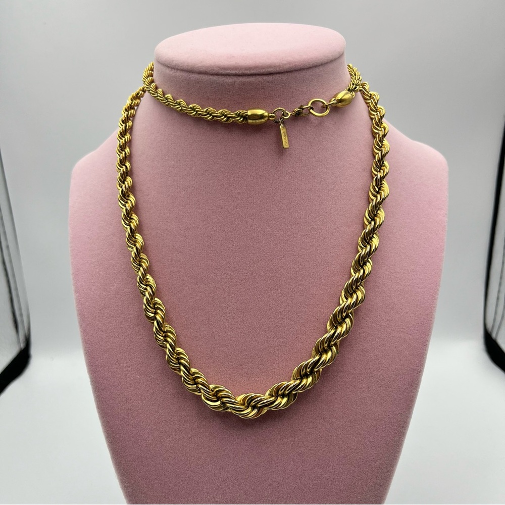 Vintage Monet deadstock long graduated rope necklace